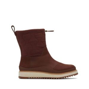 TOMS Makenna Brown Water Resistant Leather Boot
